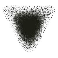 Abstract Halftone Background. Dotwork Triangle. vector