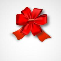 Red Ribbon Satin Bow vector