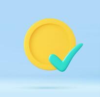 3D money coin saving vector