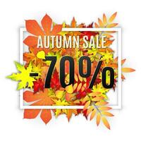 Autumn sale vector banner