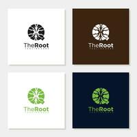 el raíces en letra logo diseño inspiración editable vector
