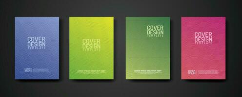 set cover Design template  with geometric lines textured pattern background and dynamic gradation color vector