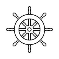 ship steering wheel logo template vector
