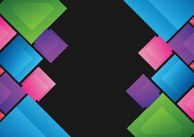 box gradient geometric on black background vector