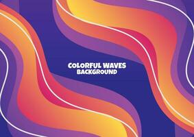 abstract colorful wave background vector