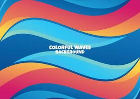 colorful wave background brochure business vector