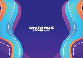 presentation colorful wave background design vector