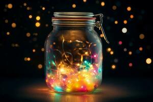 AI generated Colorful decorative jar. Generate AI photo
