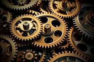 AI generated Durable Machinery gears. Generate Ai photo
