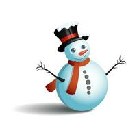 Snowman vector illustration on white background