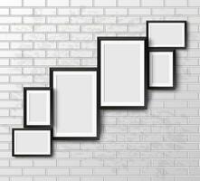 Set Realistic frame. vector