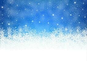 Winter background with shiny lights vector