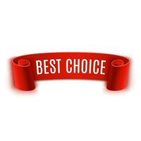 Red realistic Ribbon. vector