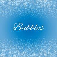 bubbles on blue background, vector