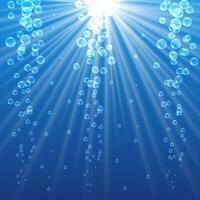 bubbles with Light rays vector