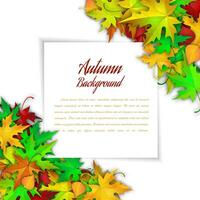 Autumn Frame With Leaves vector