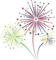 Firework design on white background vector