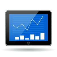 Business statistics graph. vector