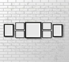 Set Realistic frame. vector