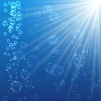 bubbles with Light rays vector