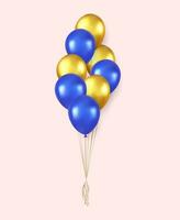 3d Realistic Colorful Happy Birthday Balloons Flying for Party and Celebrations vector