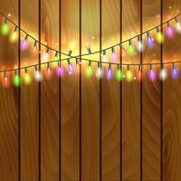 Christmas and New Year design on wooden background vector