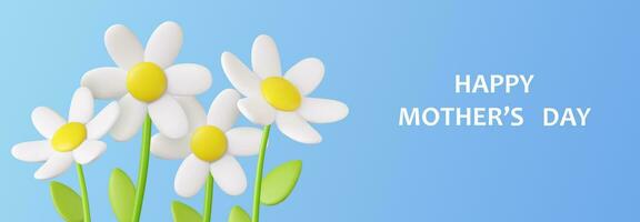 3d Happy Mother s Day modern banner design. vector