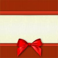 White text place with red ribbons and bow vector