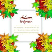 Autumn Frame With Leaves vector