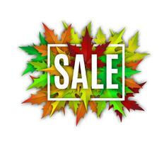 Autumn sale vector banner