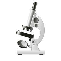 White microscope isolated on white background. vector