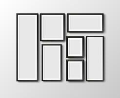 set of picture frames vector