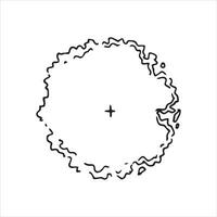tree, hand drawing, top view. architectural ink drawing, vector. vector