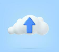 3d Cloud Computing Symbol vector