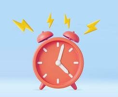 3d alarm clock vector