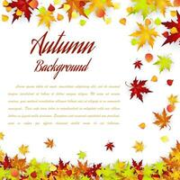 Autumn Frame With Falling Leaves vector