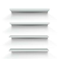 Set of four bookshelves vector