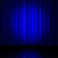 Blue curtain from the theatre vector