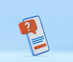 3d question mark icon and question button vector