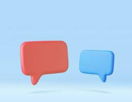 3d Blank white speech bubble pin vector