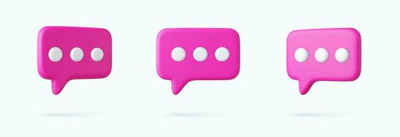 3d Blank speech bubble pin vector