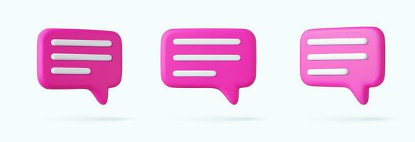 3d Blank speech bubble pin vector