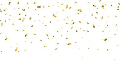 Falling shiny golden confetti vector