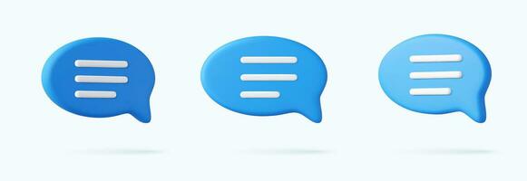 3d Blank white speech bubble pin vector