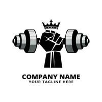 fitness body building logo vector