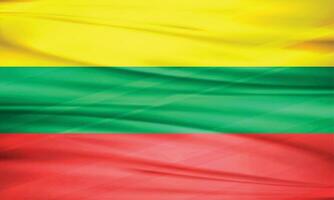 Illustration of Lithuania Flag and Editable vector Lithuania Country Flag