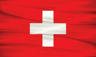 Illustration of Switzerland flag and editable vector Switzerland country flag