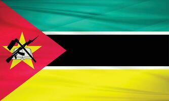 ilustración de Mozambique bandera y editable vector Mozambique país bandera