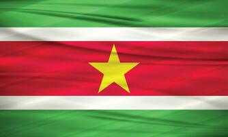 Illustration of Suriname Flag and Editable vector Suriname Country Flag