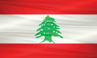 Illustration of Lebanon Flag and Editable vector Lebanon Country Flag